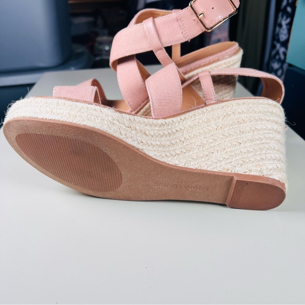 Banana Republic Wedge Espadrllle Sandals women’s 8 - Picture 5 of 7